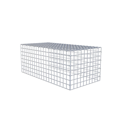 Add-on schanskorf type 4 100 cm x 40 cm x 50 cm (L x H x D), maaswijdte 5 cm x 5 cm, C-ring
