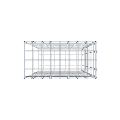 Mounted gabion type 2 80 cm x 40 cm x 20 cm, mesh size 5 cm x 10 cm, C-ring