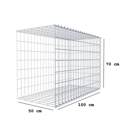 Add-on schanskorf type 2 100 cm x 70 cm x 50 cm (L x H x D), maaswijdte 5 cm x 10 cm, spiraalvormig