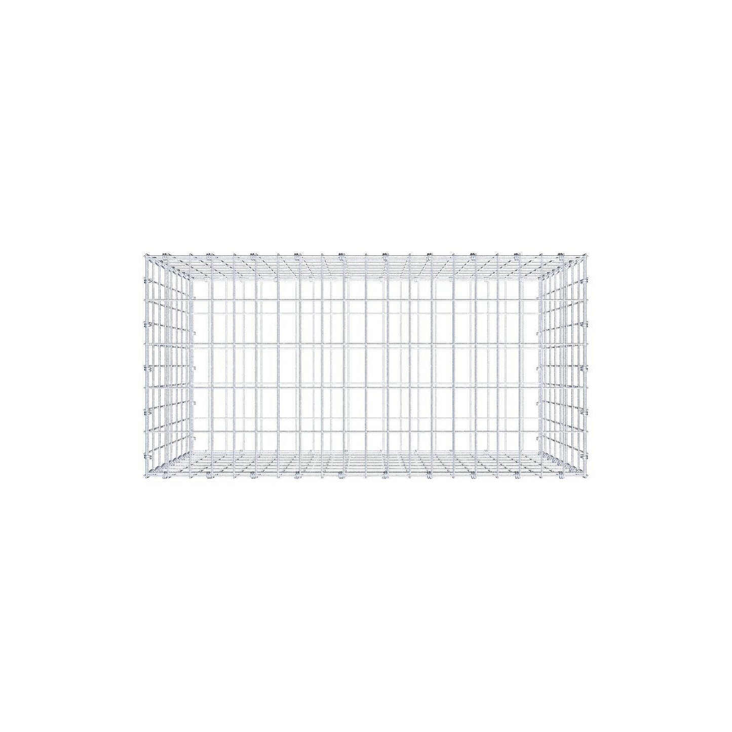 Gabbione 100 cm x 80 cm x 50 cm (L x H x P), maglia 5 x 10 cm, anello a spirale