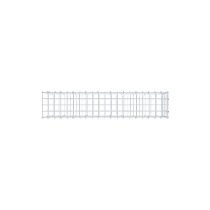 Opzetpaal type 2 100 cm x 30 cm x 20 cm, maaswijdte 5 cm x 10 cm, C-ring