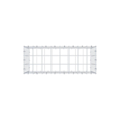 Schanskorf 80 cm x 40 cm x 30 cm (L x H x D), maaswijdte 10 x 10 cm, spiraalring