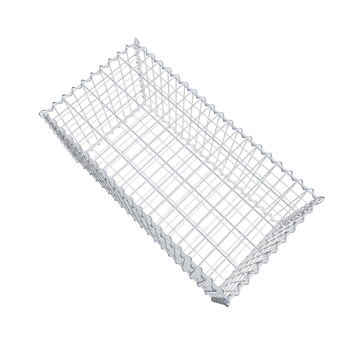 Gabião 100 cm x 50 cm x 50 cm (C x A x P), malhagem 5 cm x 10 cm, espiral