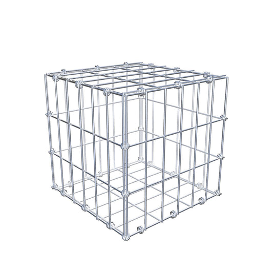 Schanskorf 30 cm x 30 cm x 30 cm (L x H x D), maaswijdte 5 x 10 cm, spiraalring