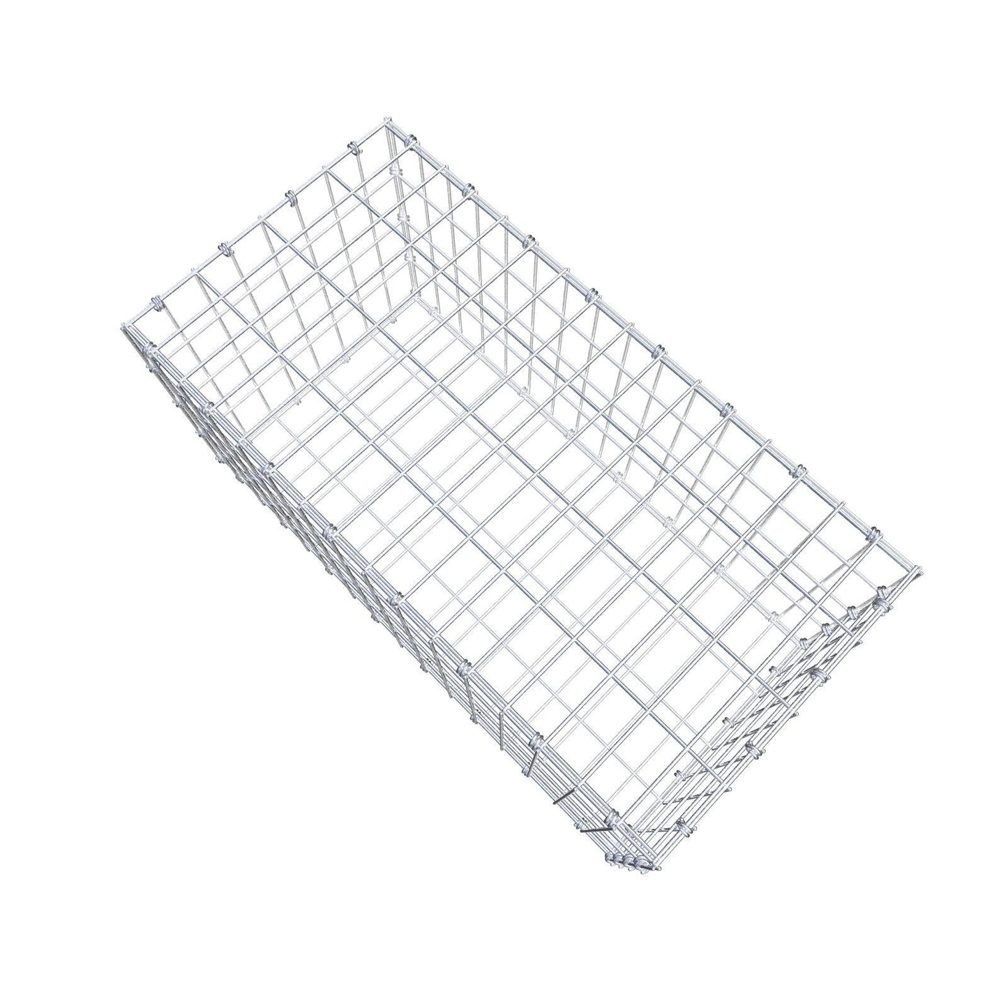 Gabione 80 cm x 40 cm x 40 cm (L x H x T), Maschenweite 5 x 10 cm, Spiralring