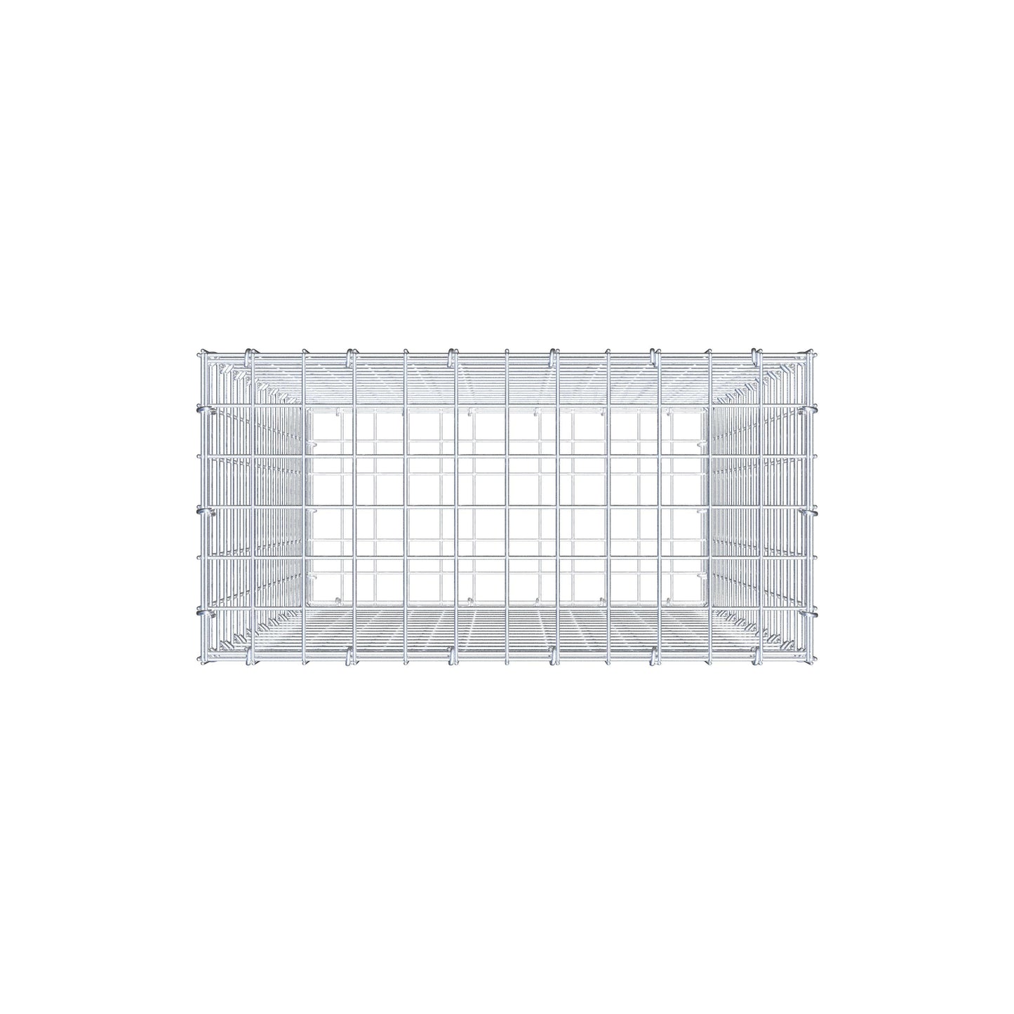 Schanskorf 100 cm x 60 cm x 30 cm (L x H x D), maaswijdte 5 cm x 5 cm, C-ring