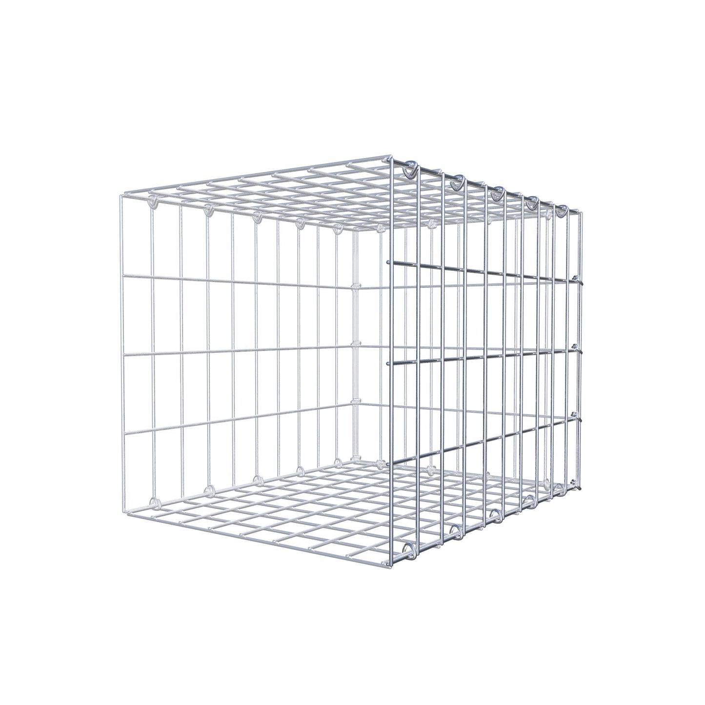 Mounted gabion type 2 50 cm x 40 cm x 40 cm, mesh size 5 cm x 10 cm, C-ring