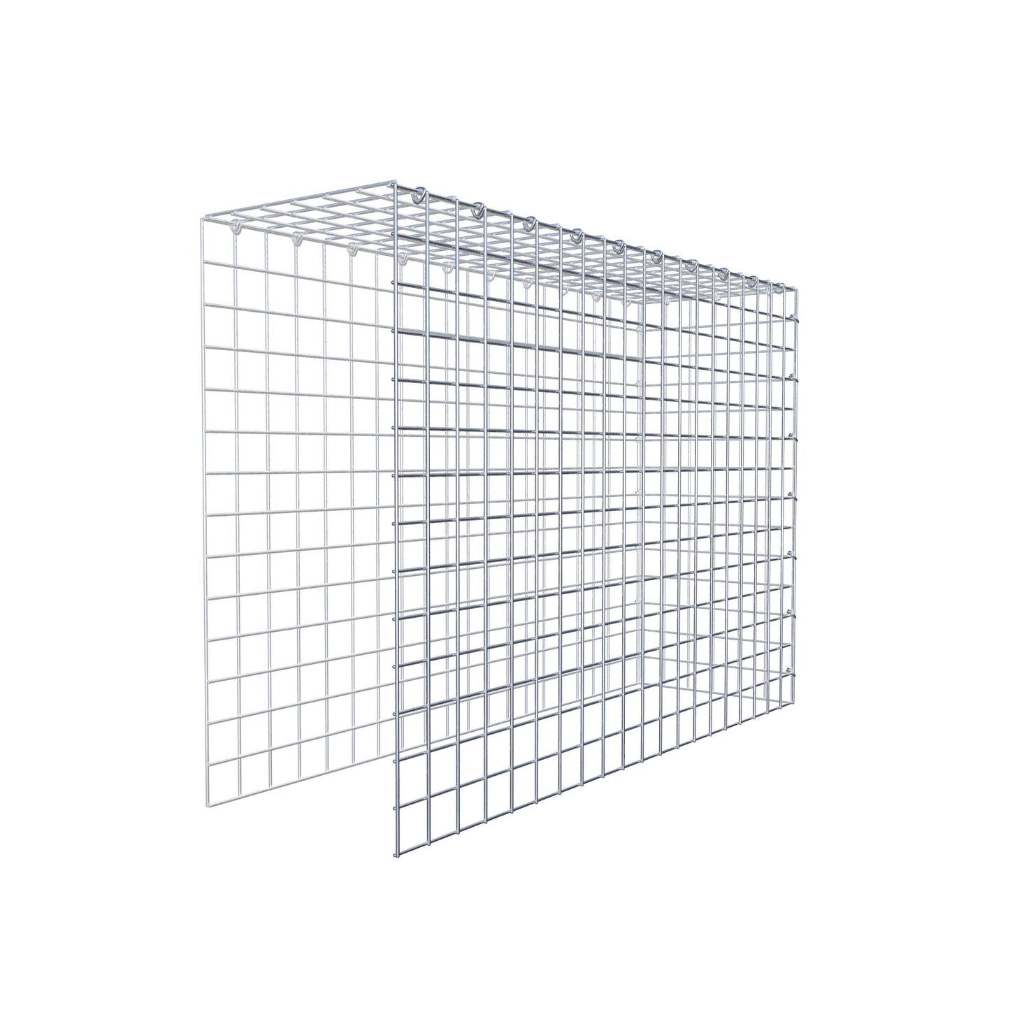 Monteret gabion type 4 100 cm x 70 cm x 30 cm (L x H x D), maskestørrelse 5 cm x 5 cm, C-ring
