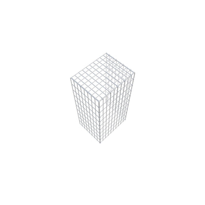 Monteret gabion type 4 100 cm x 40 cm x 50 cm (L x H x D), maskestørrelse 5 cm x 10 cm, C-ring