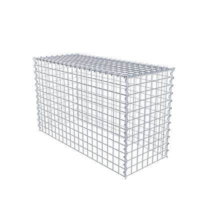 Add-on schanskorf type 3 100 cm x 60 cm x 40 cm (L x H x D), maaswijdte 5 cm x 5 cm, spiraalvormig