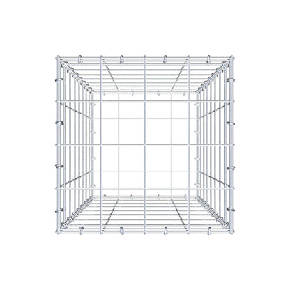 Schanskorf 80 cm x 40 cm x 40 cm (L x H x D), maaswijdte 10 cm x 10 cm, C-ring