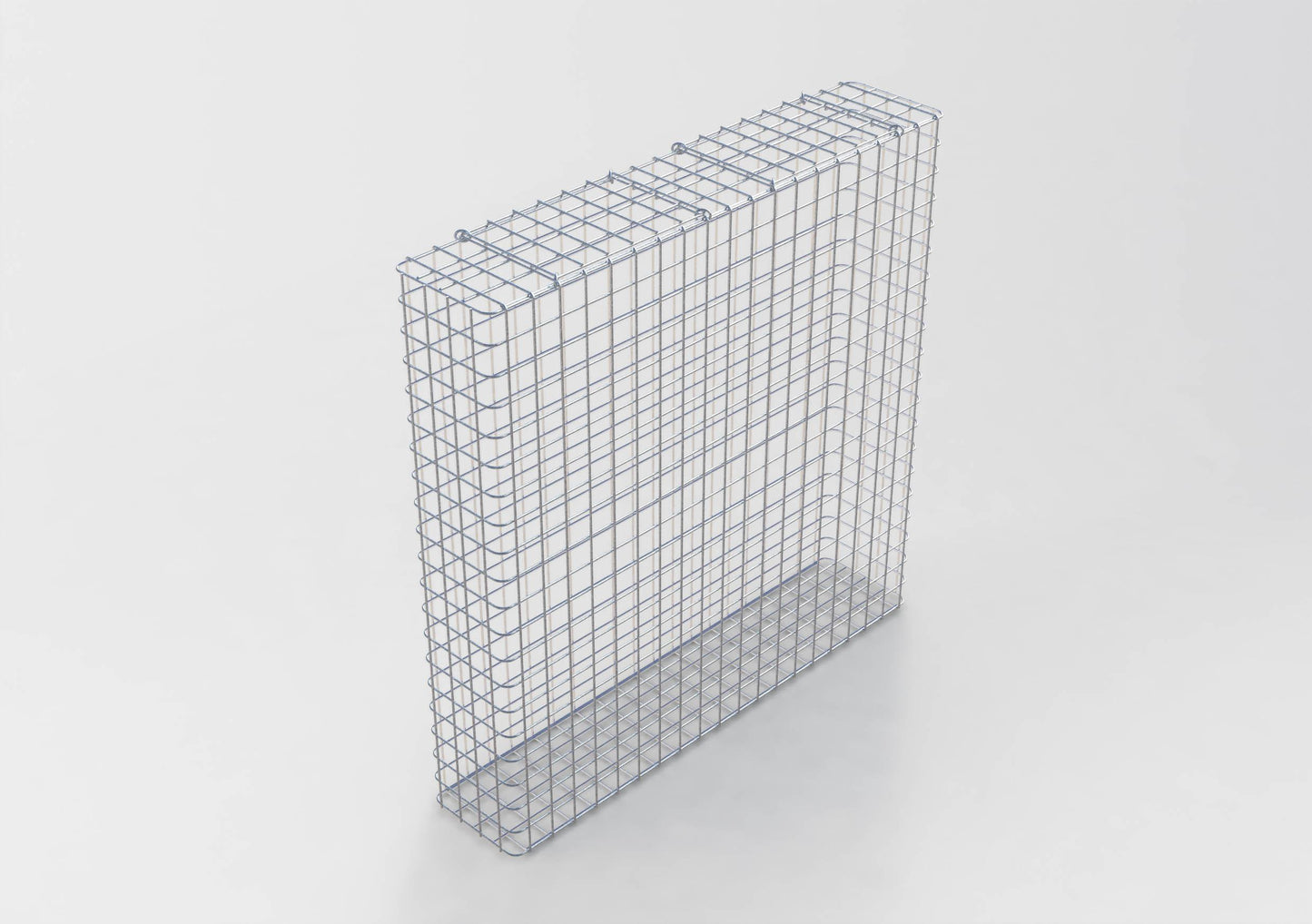 Thermisch verzinkte schanskorf 102 cm x 102 cm x 22 cm, maaswijdte 5 cm x 5 cm, volledig gelast