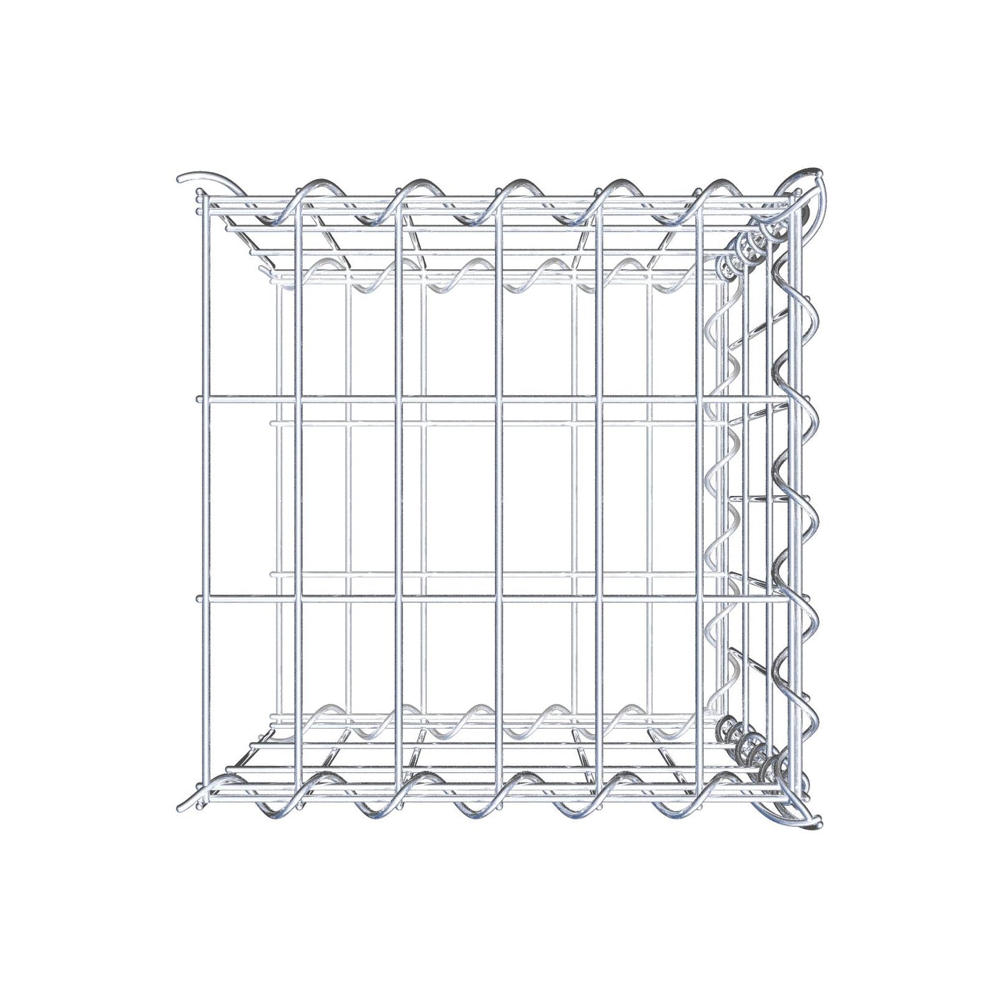 Tilläggsgabion typ 2 30 cm x 30 cm x 30 cm (L x H x D), maskstorlek 5 cm x 10 cm, spiral