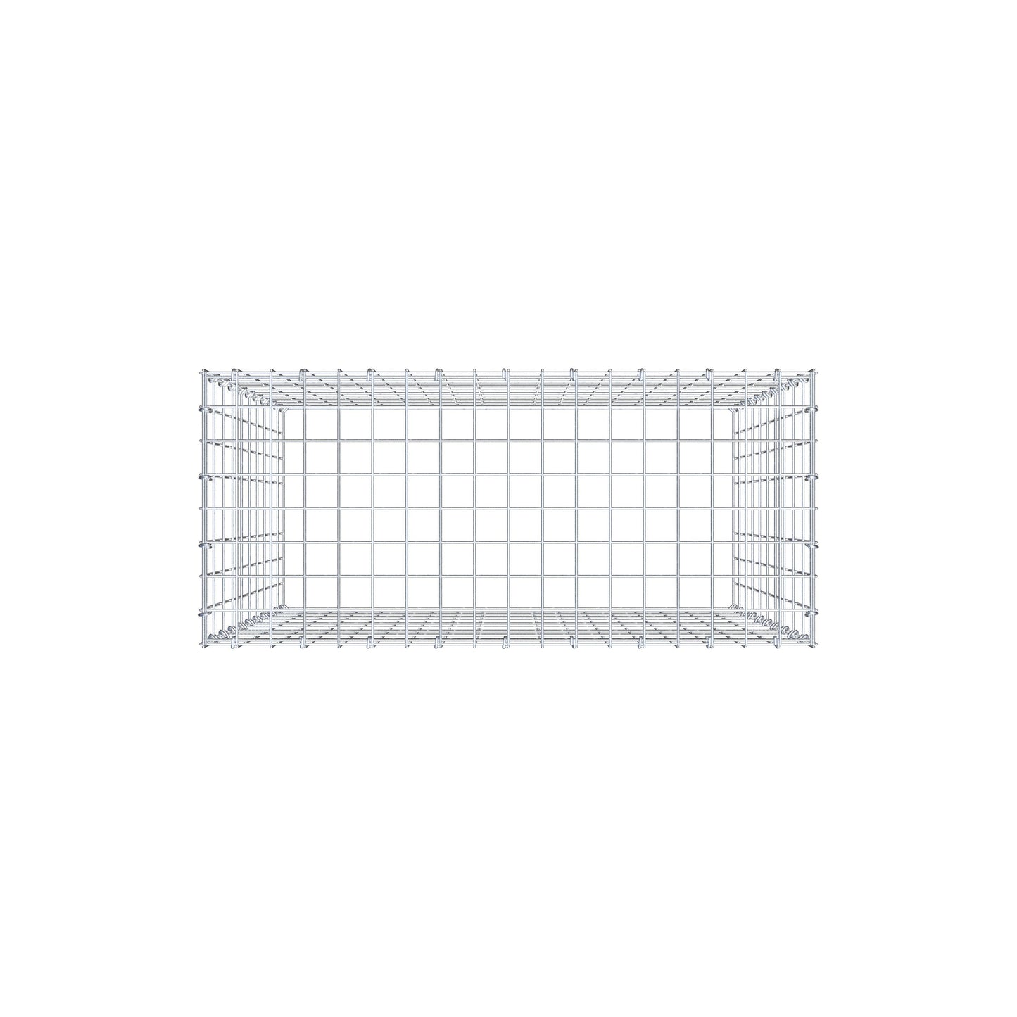 Type 3 oplegkorf 100 cm x 90 cm x 40 cm (L x H x D), maaswijdte 5 cm x 10 cm, C-ring