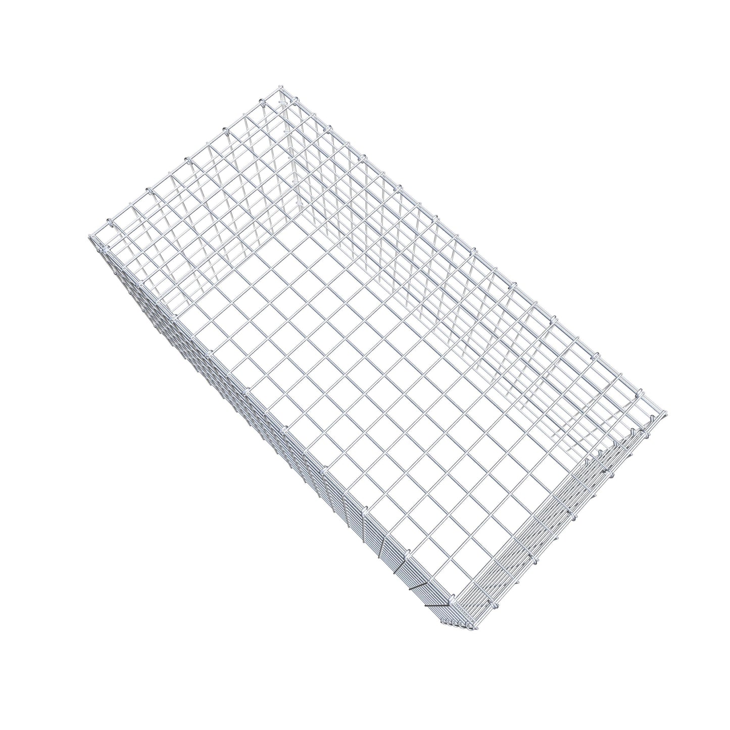 Gavión complementario de tipo 3 100 cm x 50 cm x 50 cm (largo x alto x fondo), malla 5 cm x 5 cm, anillo en C