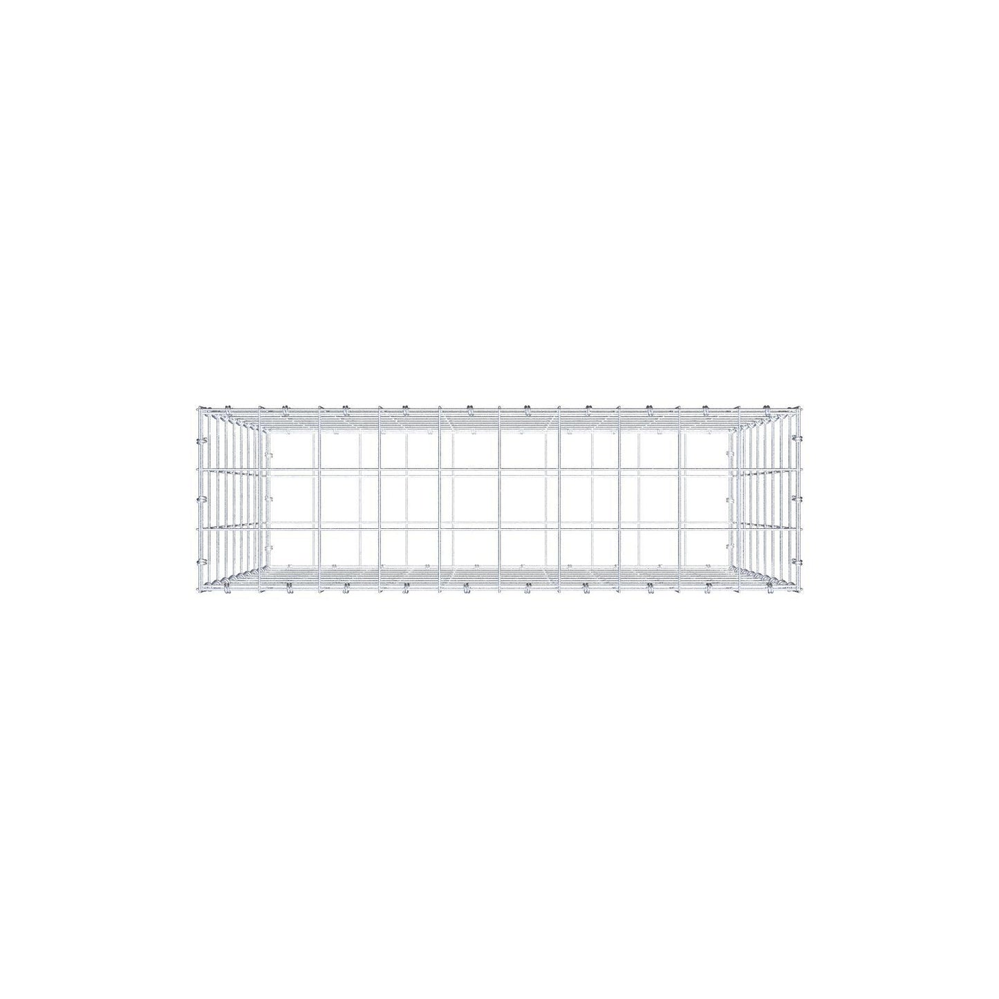 Schanskorf 100 cm x 90 cm x 30 cm (L x H x D), maaswijdte 10 x 10 cm, spiraalring