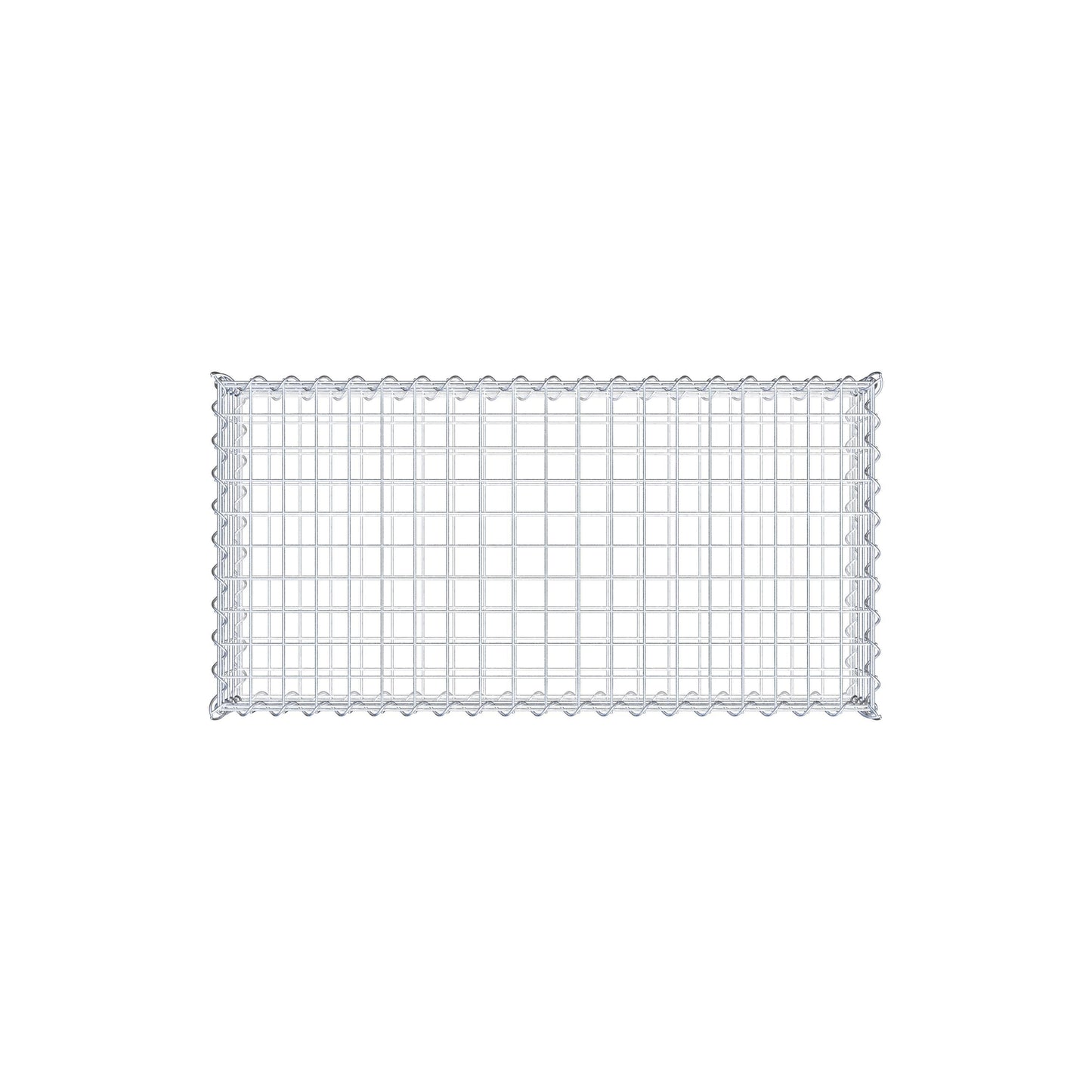 Gabbione 100 cm x 20 cm x 50 cm (L x H x P), maglia 5 cm x 5 cm, spirale