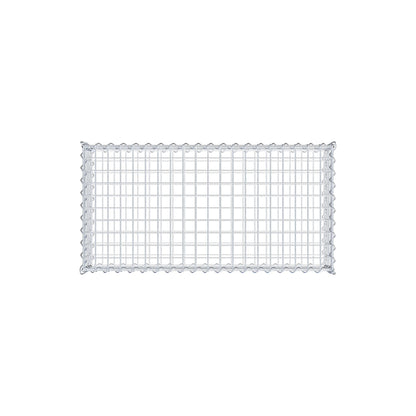 Gabbione 100 cm x 20 cm x 50 cm (L x H x P), maglia 5 cm x 5 cm, spirale