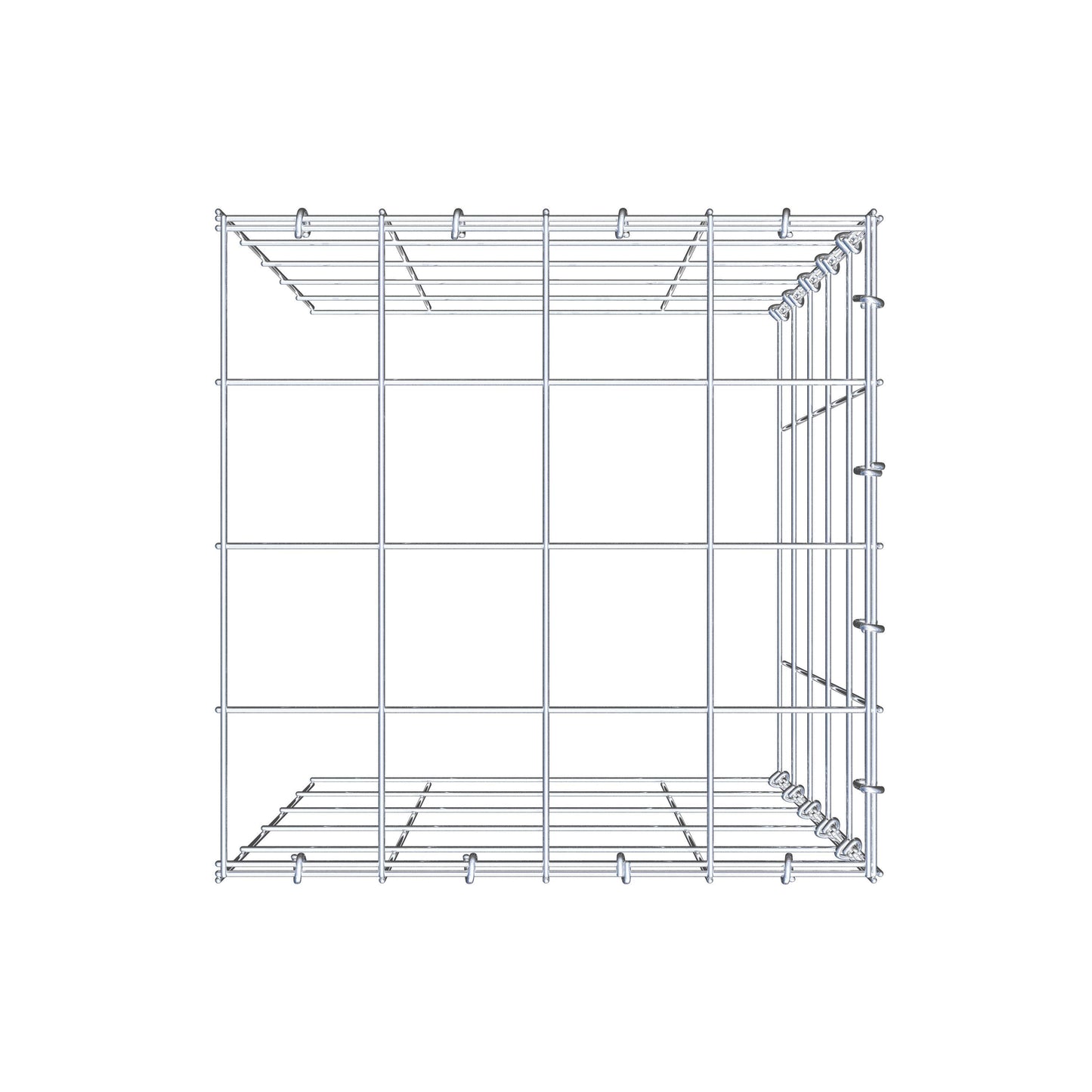 Gabião Tipo 4 50 cm x 40 cm x 40 cm (C x A x P), malhagem 10 cm x 10 cm, anel C