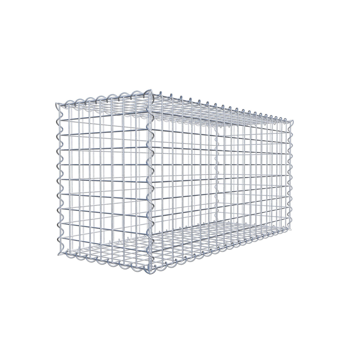 Gabione 100 cm x 50 cm x 40 cm (L x H x T), Maschenweite 5 cm x 5 cm, Spirale