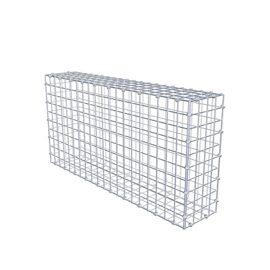 Gabion 100 cm x 50 cm x 20 cm (L x H x D), maskestørrelse 5 x 5 cm, spiralring