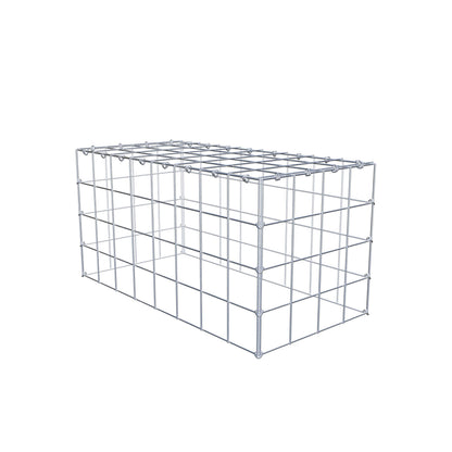 Mounted gabion type 3 80 cm x 40 cm x 40 cm (L x H x D), mesh size 10 cm x 10 cm, C-ring