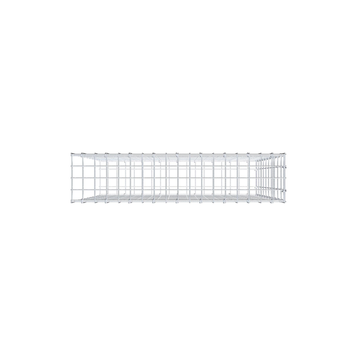 Opzetpaal type 2 100 cm x 90 cm x 20 cm, maaswijdte 5 cm x 10 cm, C-ring
