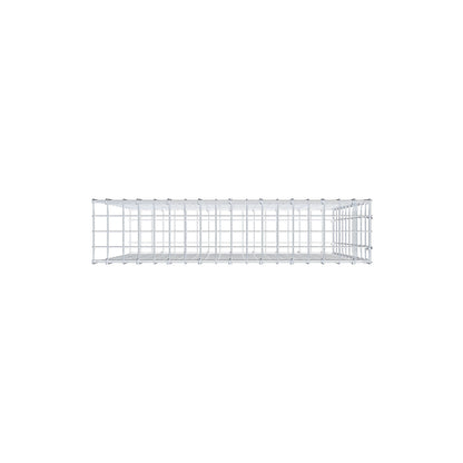 Opzetpaal type 2 100 cm x 90 cm x 20 cm, maaswijdte 5 cm x 10 cm, C-ring