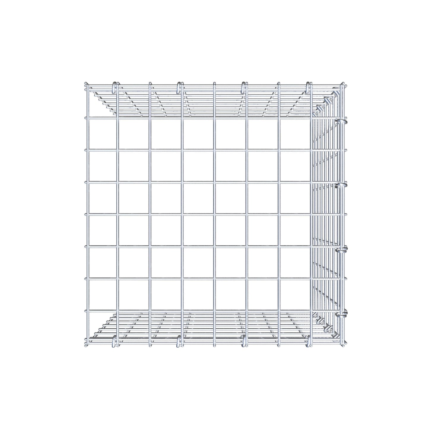 Gabbione aggiuntivo tipo 4 40 cm x 40 cm x 40 cm (L x H x P), maglia 5 cm x 5 cm, anello a C