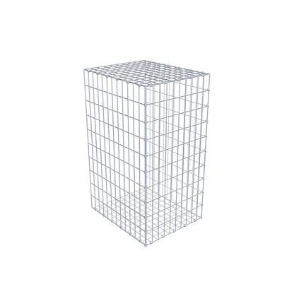 Opzetpaal type 2 100 cm x 60 cm x 50 cm, maaswijdte 5 cm x 10 cm, C-ring