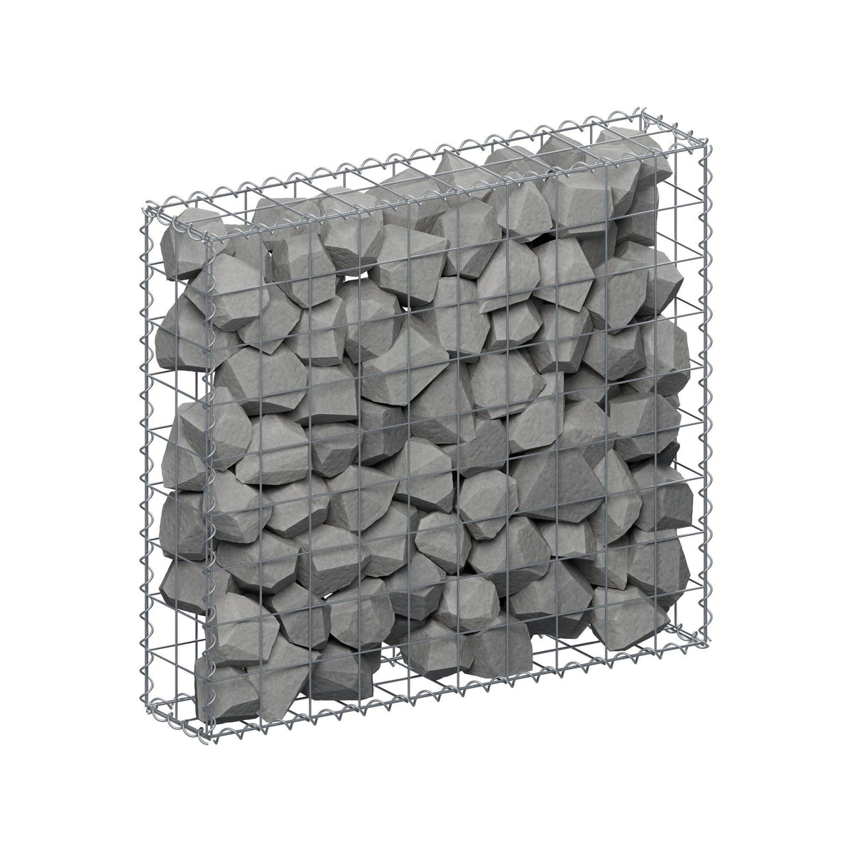 Gabione 100 cm x 90 cm x 20 cm (L x H x T), Maschenweite 10 cm x 10 cm, Spirale