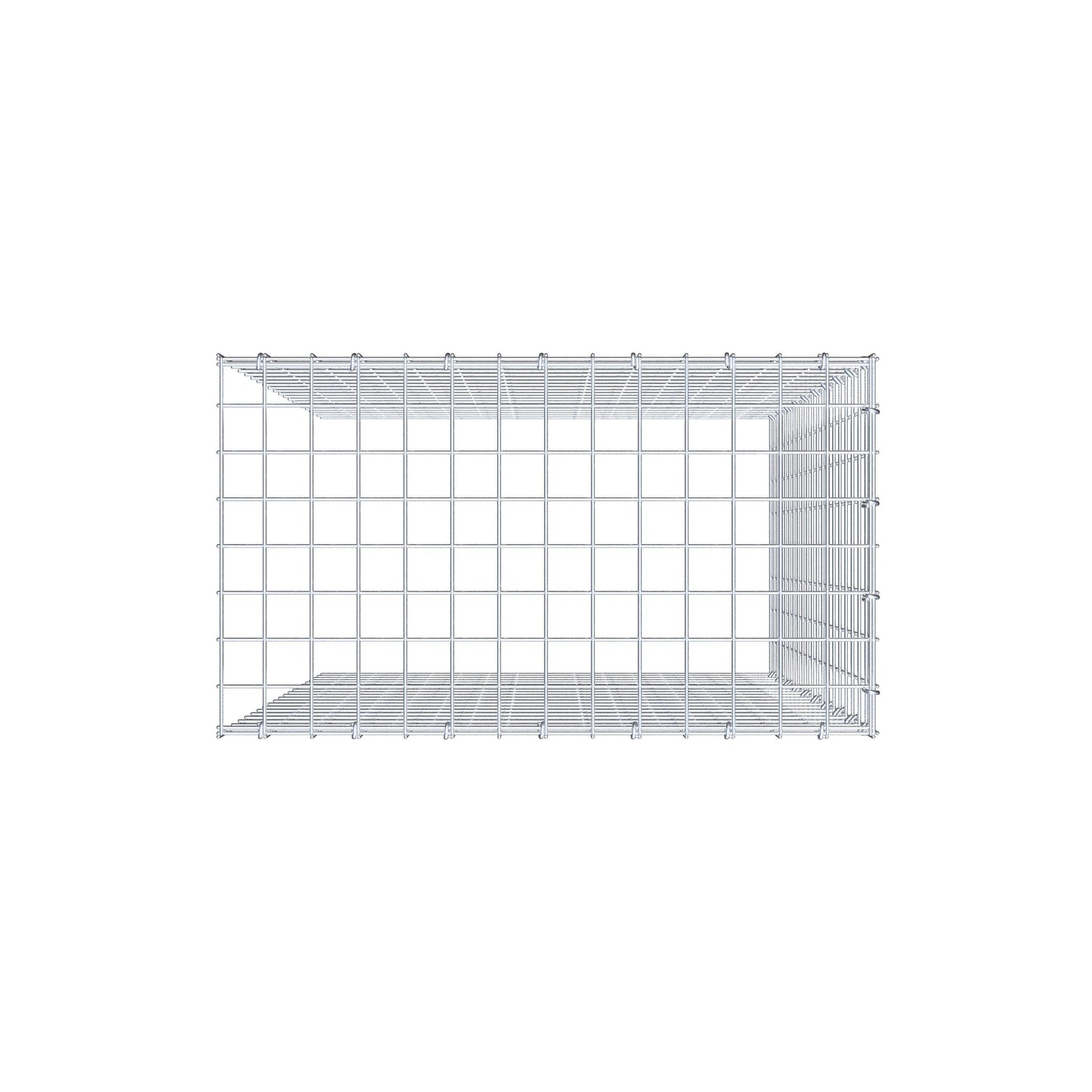 Anbaugabione Typ 4 100 cm x 70 cm x 40 cm (L x H x T), Maschenweite 5 cm x 5 cm, C-Ring