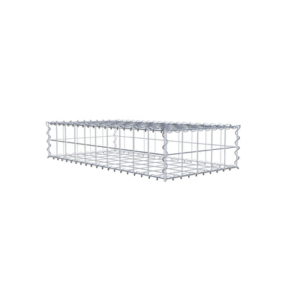Schanskorf 100 cm x 20 cm x 50 cm (L x H x D), maaswijdte 10 cm x 10 cm, spiraalvormig