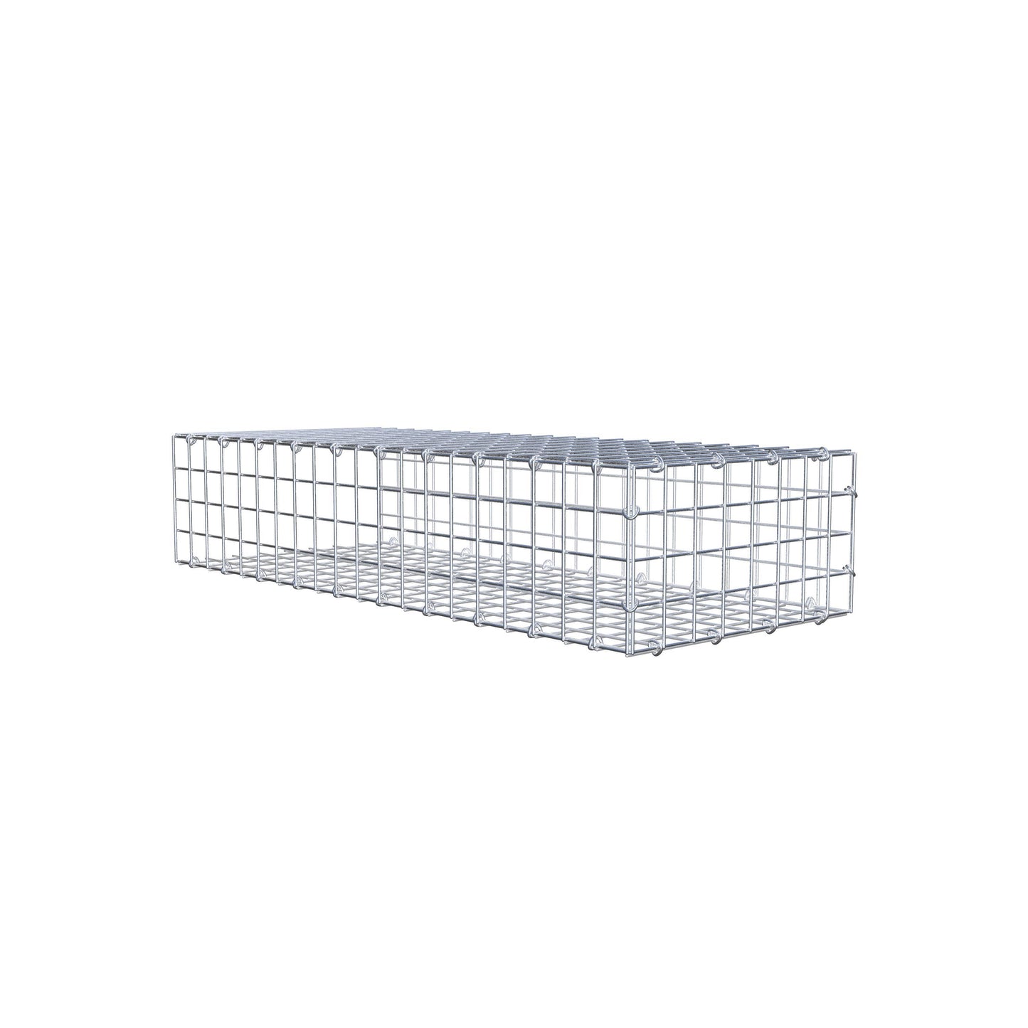 Gavión complementario de tipo 2 100 cm x 20 cm x 40 cm (largo x alto x fondo), malla 5 cm x 5 cm, anillo en C