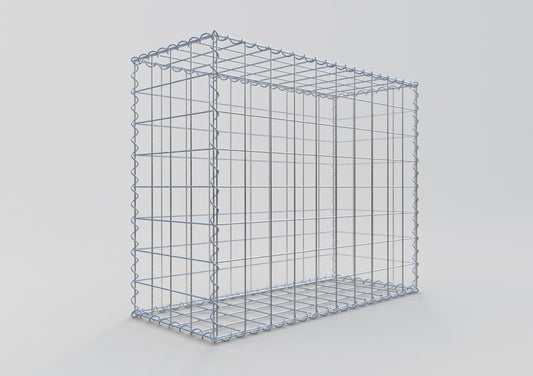 Gabion 100 cm x 80 cm x 40 cm (L x H x D), mesh size 10 cm x 10 cm, spiral