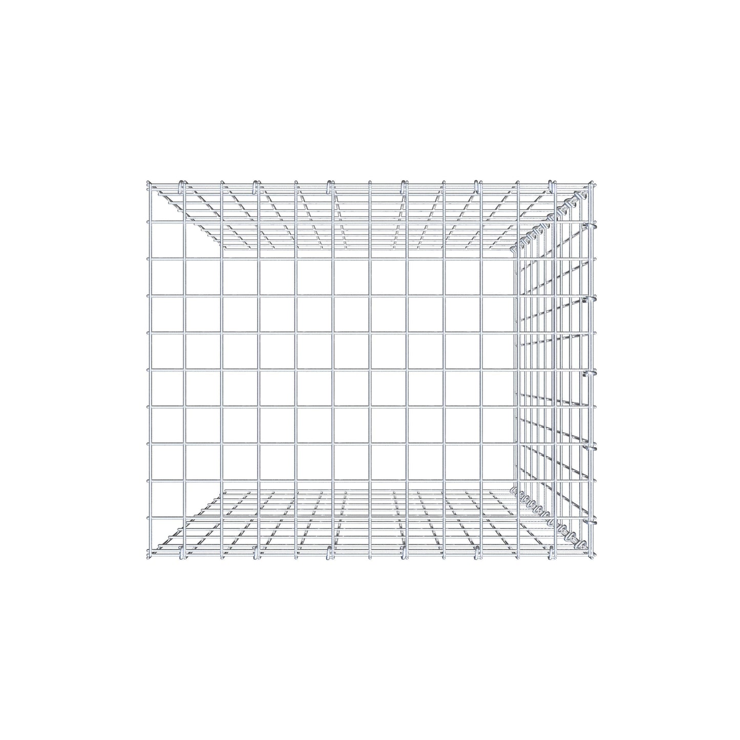 Type 4 oplegkorf 100 cm x 60 cm x 50 cm (L x H x D), maaswijdte 5 cm x 10 cm, C-ring