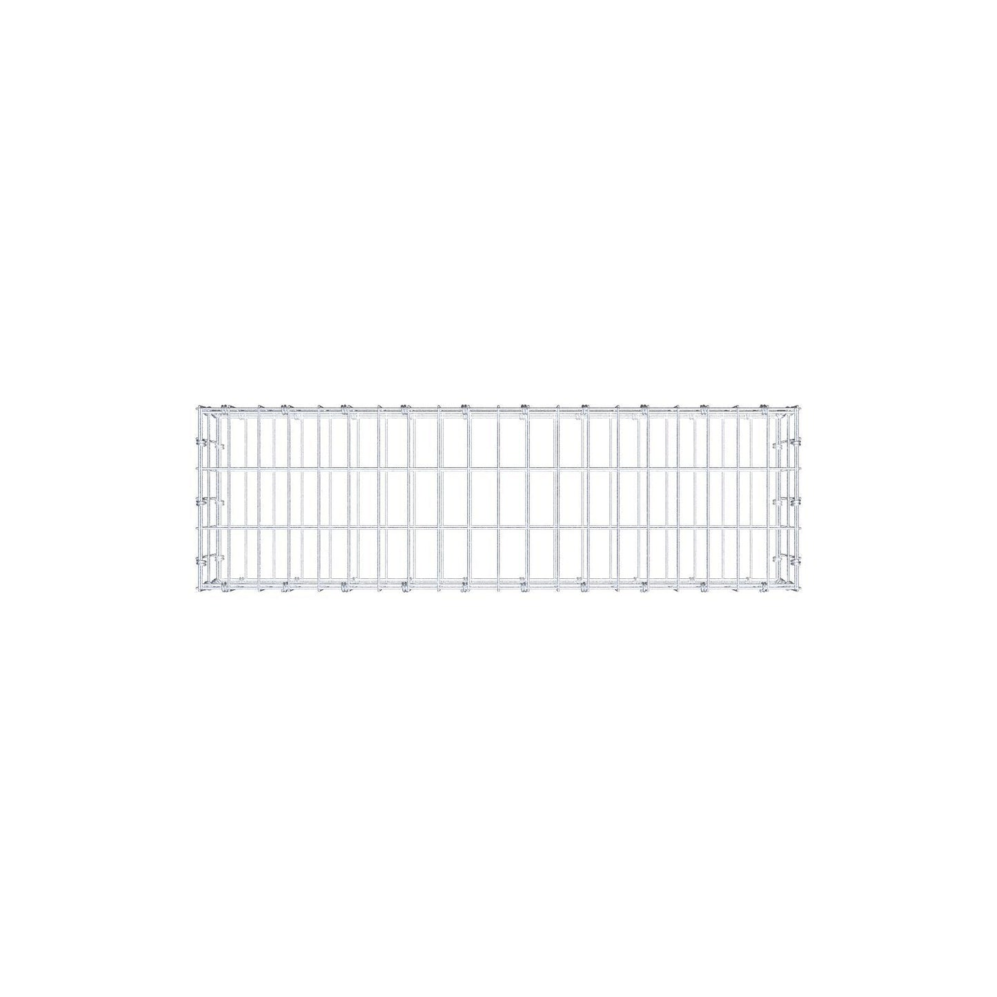 Gabione 100 cm x 20 cm x 30 cm (L x H x T), Maschenweite 5 x 10 cm, Spiralring
