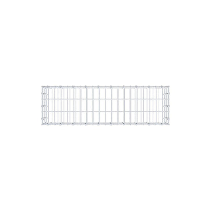 Gabione 100 cm x 20 cm x 30 cm (L x H x T), Maschenweite 5 x 10 cm, Spiralring
