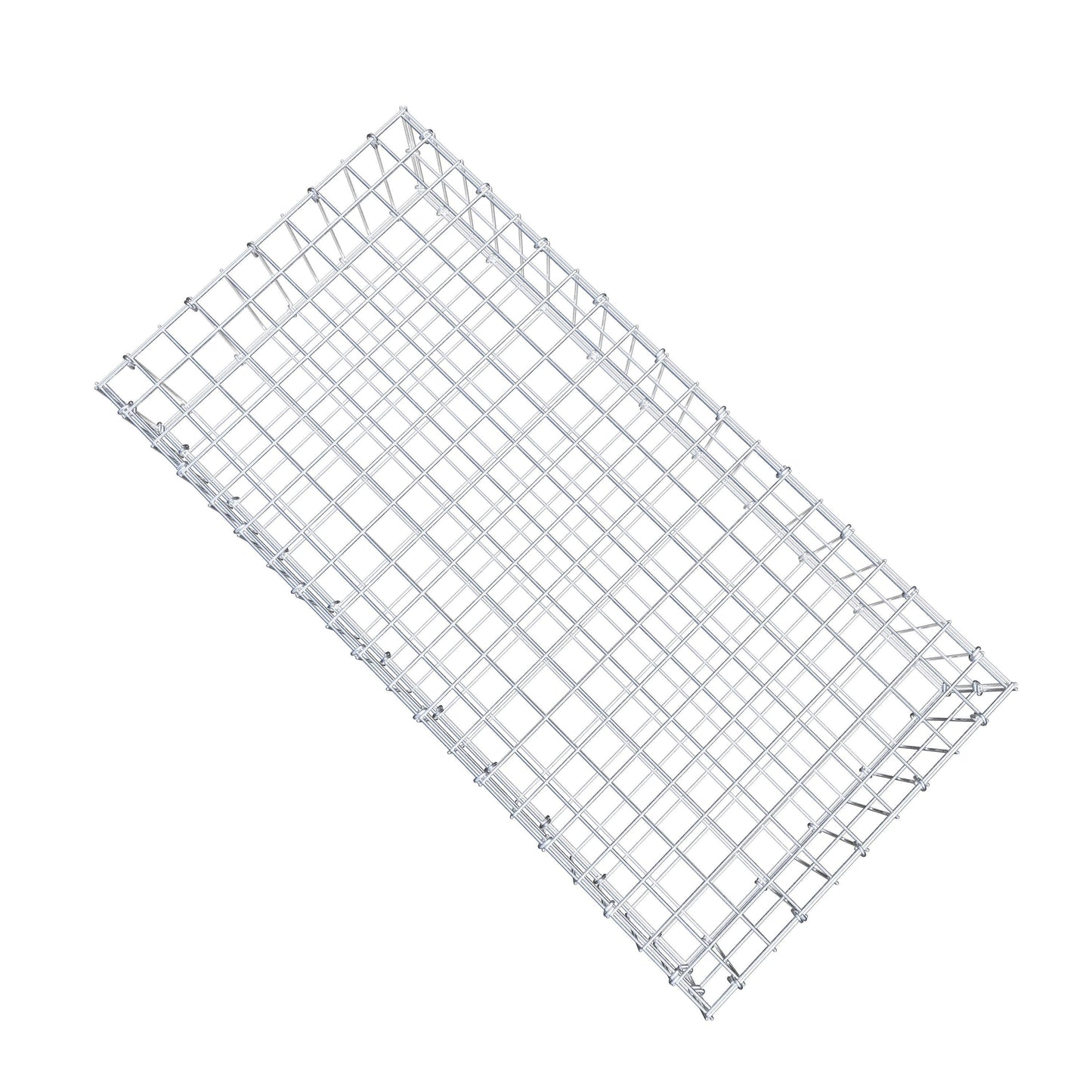 Gavión 100 cm x 20 cm x 50 cm (L x A x P), luz de malla 5 cm x 10 cm, anillo en C