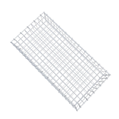 Gavión 100 cm x 20 cm x 50 cm (L x A x P), luz de malla 5 cm x 10 cm, anillo en C