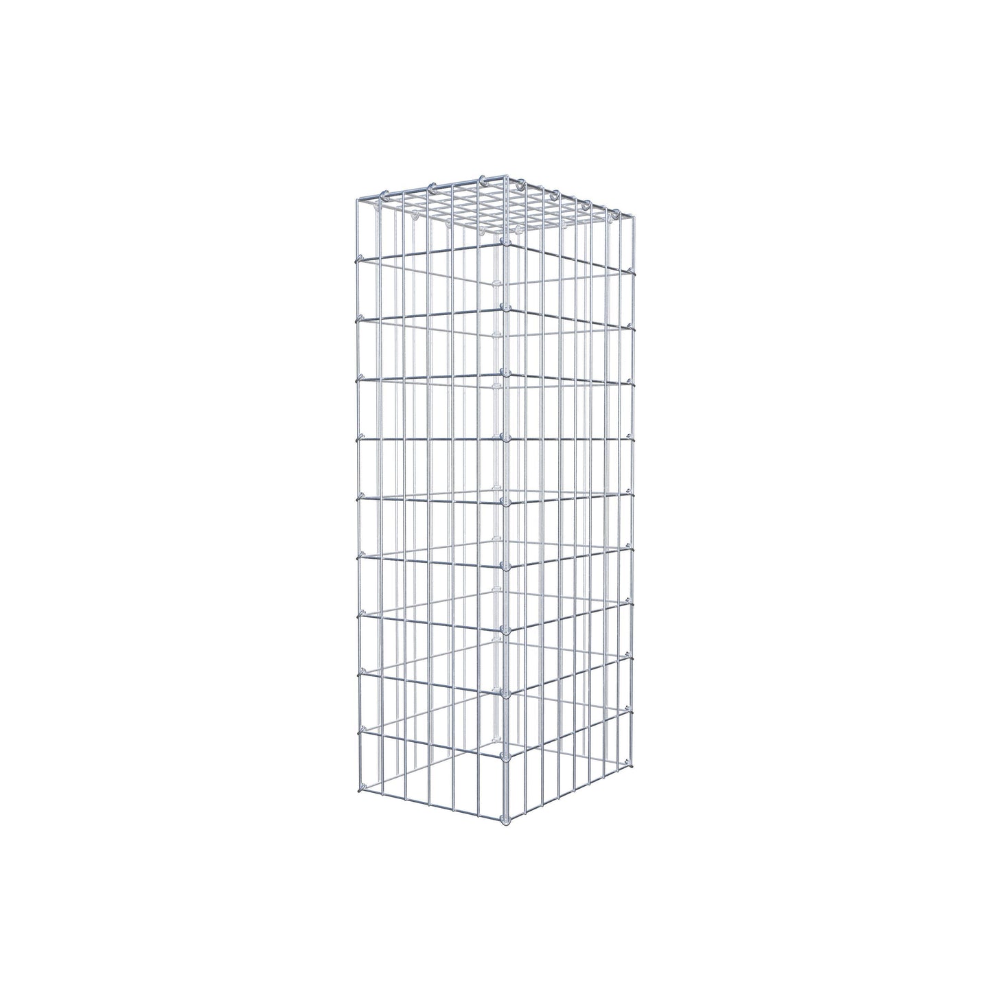 Gavión complementario de tipo 3 100 cm x 40 cm x 30 cm (largo x alto x fondo), malla 5 cm x 10 cm, anillo en C