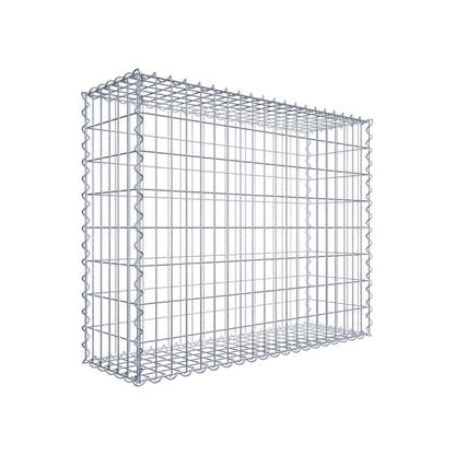 Sats med 2 gabioner 100 cm x 80 cm x 30 cm (L x H x D), maskstorlek 5 x 10 cm, spiral