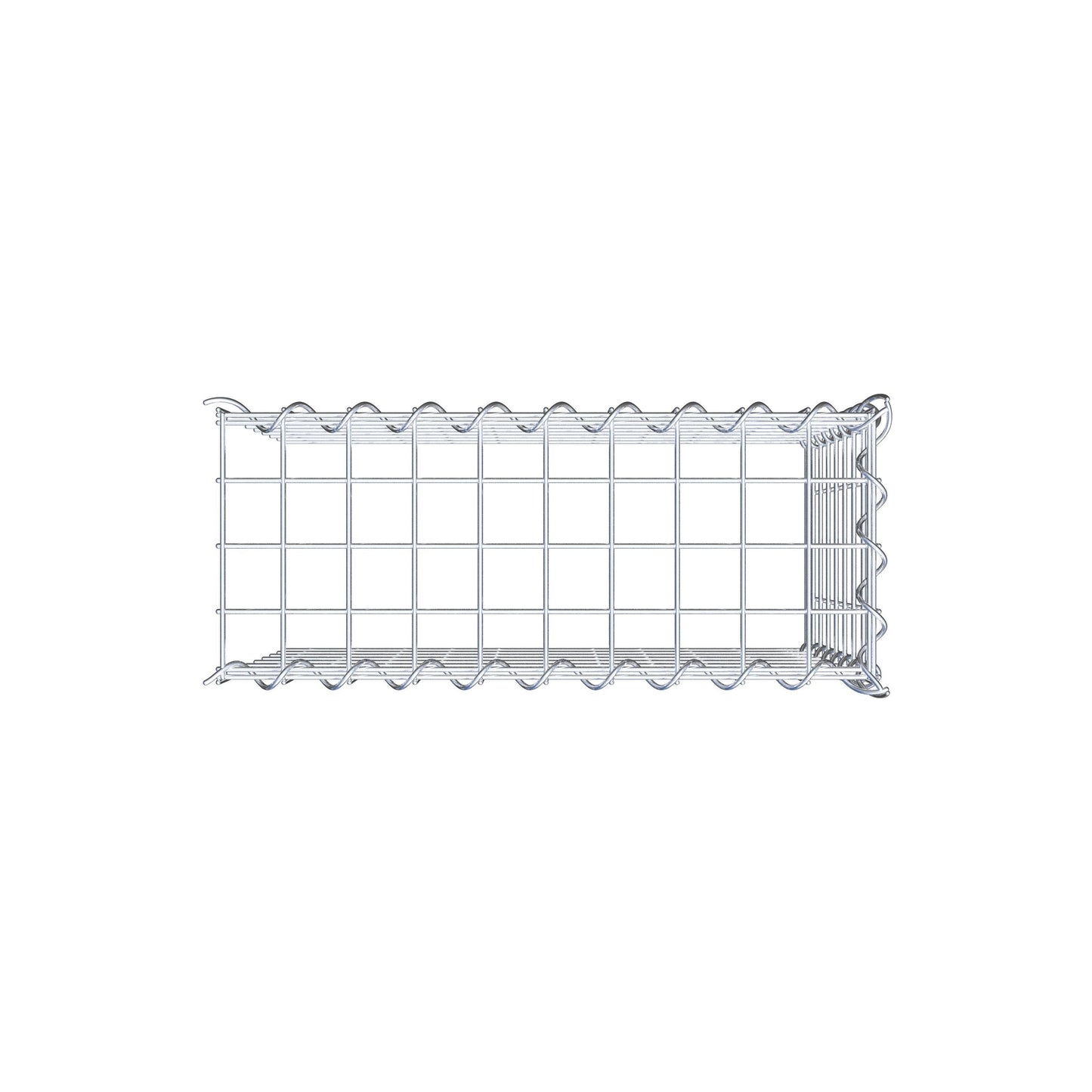 Add-on schanskorf type 4 50 cm x 40 cm x 20 cm (L x H x D), maaswijdte 5 cm x 5 cm, spiraalvormig