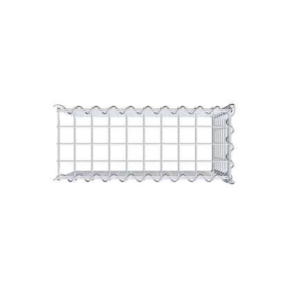 Add-on schanskorf type 4 50 cm x 40 cm x 20 cm (L x H x D), maaswijdte 5 cm x 5 cm, spiraalvormig