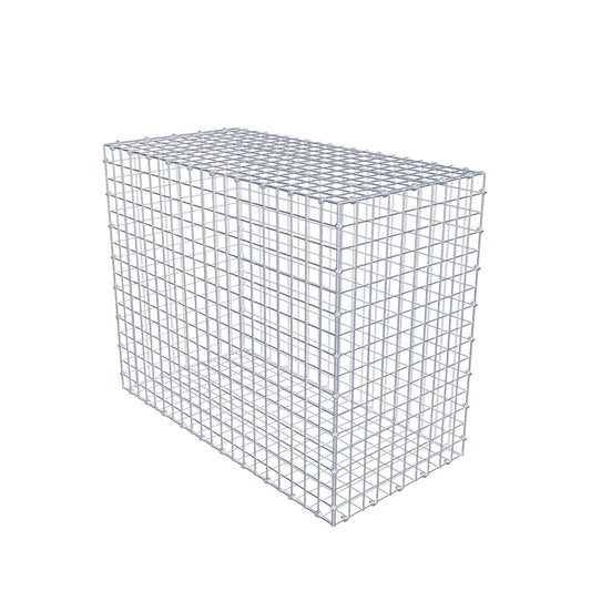 Gabion 100 cm x 80 cm x 50 cm (L x H x D), maskestørrelse 5 x 5 cm, spiralring