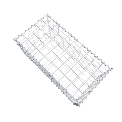 Schanskorf 100 cm x 50 cm x 50 cm (L x H x D), maaswijdte 10 cm x 10 cm, spiraalvormig