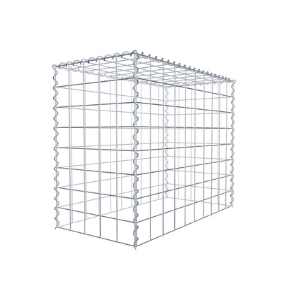 Opbouw schanskorf type 3 100 cm x 80 cm x 50 cm (L x H x D), maaswijdte 10 cm x 10 cm, spiraal