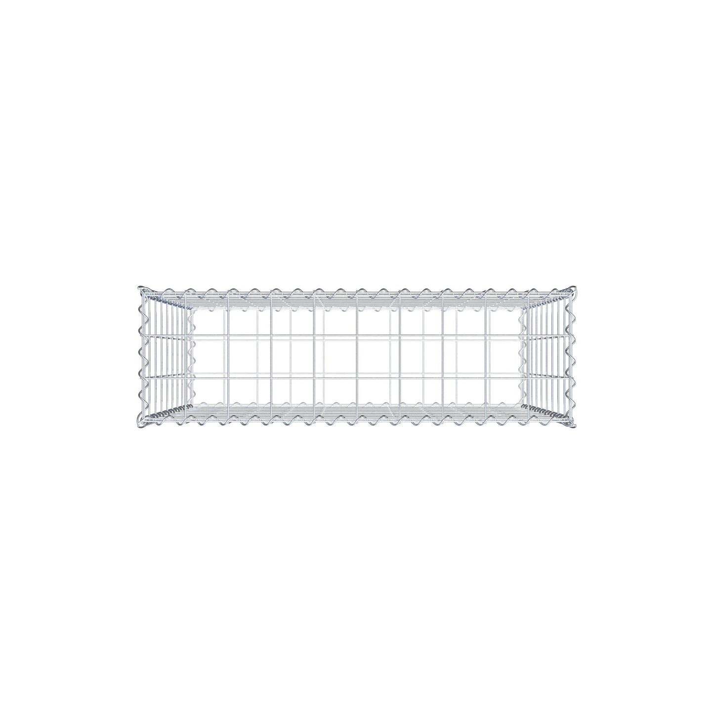 Schanskorf 100 cm x 90 cm x 30 cm (L x H x D), maaswijdte 10 cm x 10 cm, spiraal