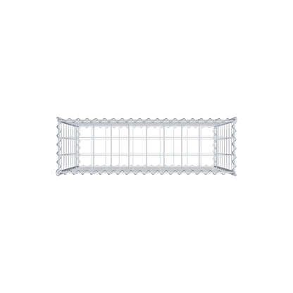 Schanskorf 100 cm x 90 cm x 30 cm (L x H x D), maaswijdte 10 cm x 10 cm, spiraal