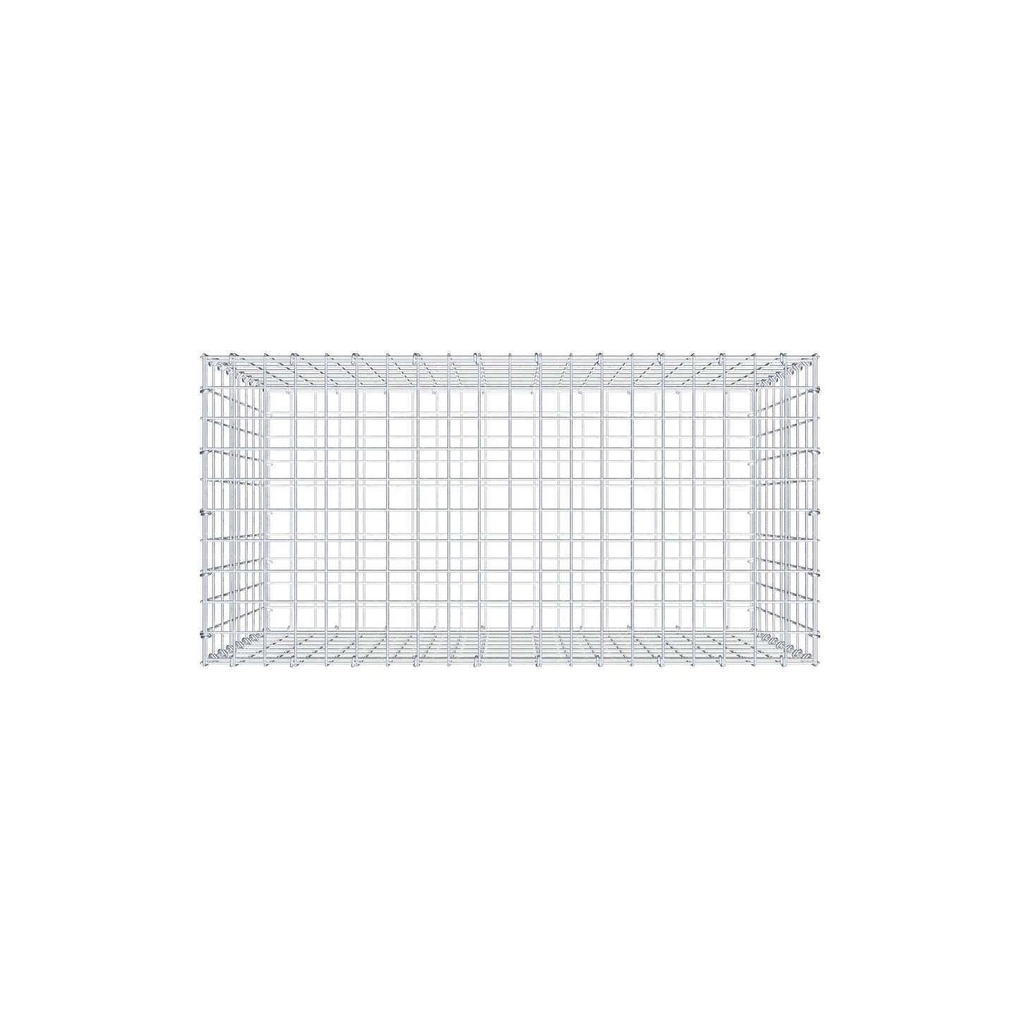 Schanskorf 100 cm x 80 cm x 50 cm (L x H x D), maaswijdte 5 cm x 10 cm, C-ring